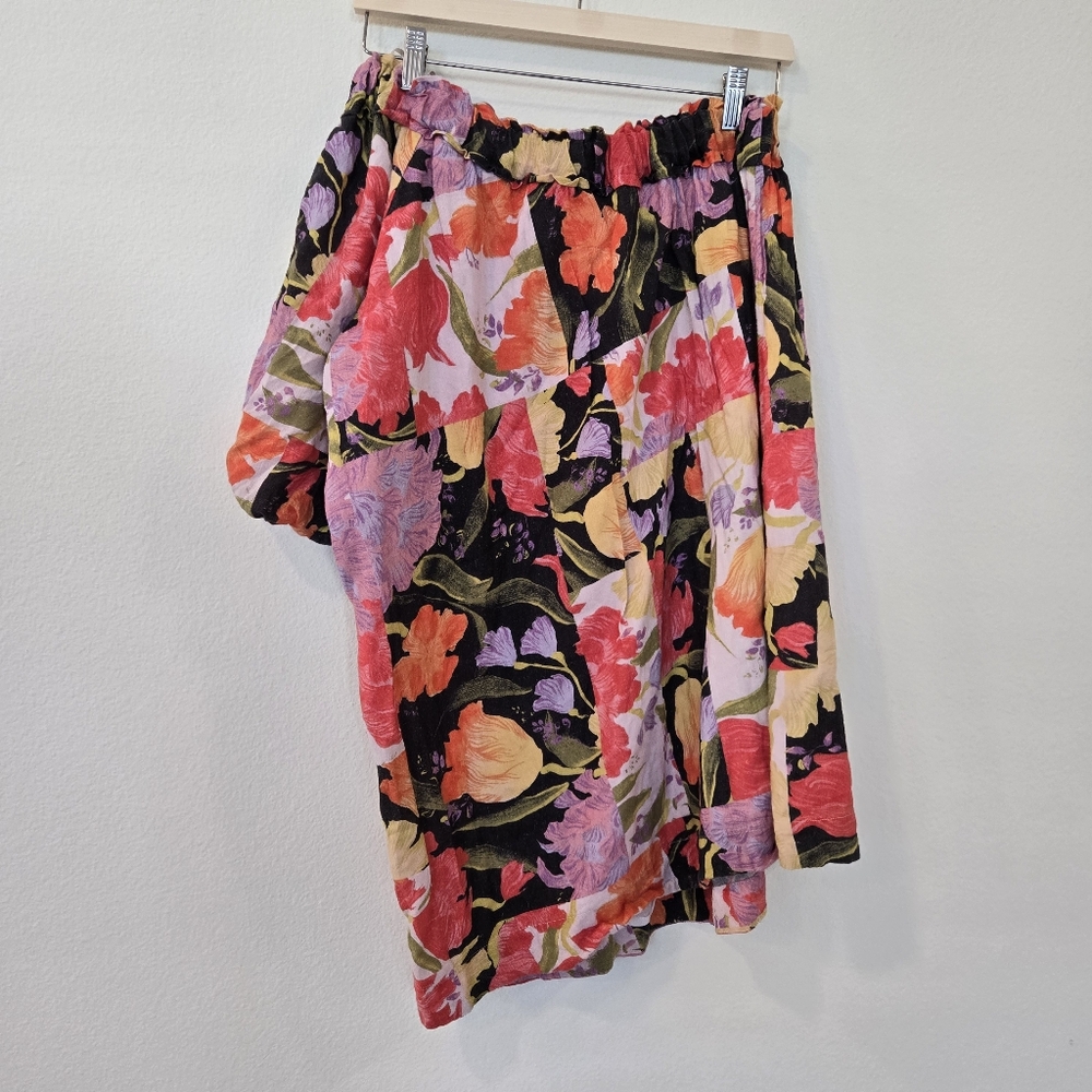 Anthropologie Yukiko Naritake One shoulder mini‎ floral shift dress size small - Picture 4 of 11